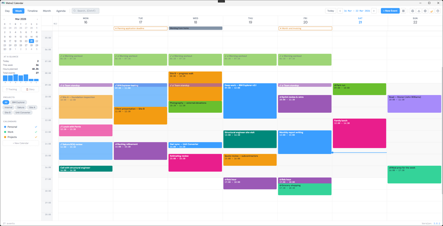 Rescheduling an event by drag-and-drop
