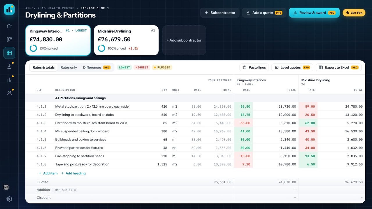Put the bill and your estimate in - Quote Comparison