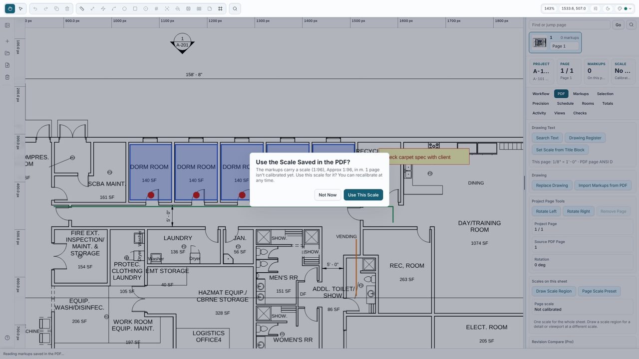 Import the markups - Takeoff Studio