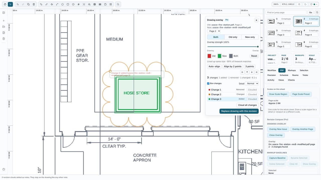 Cloud the changes, then replace - Takeoff Studio