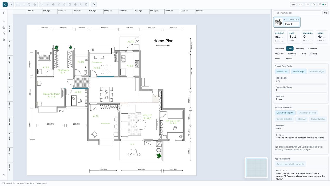Open the PDF drawing - Takeoff Studio