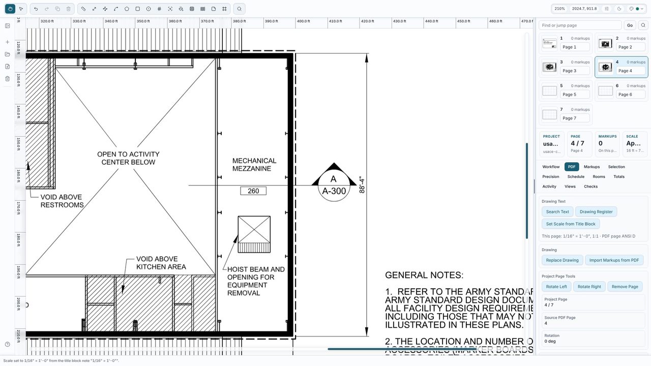 Open the plan and set the scale - Takeoff Studio