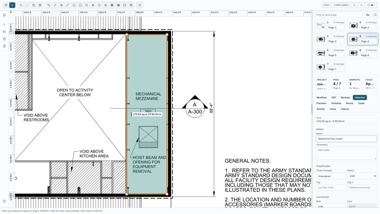 Measure the whole floor - Takeoff Studio