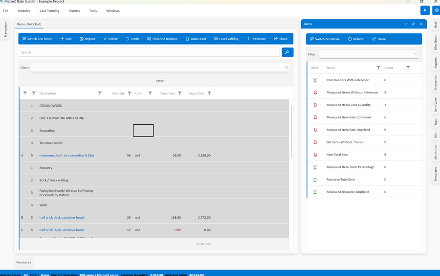 A saved rate library ready to reuse