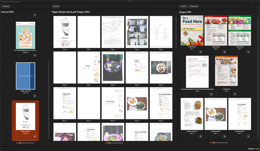 Reordering pages by drag and drop